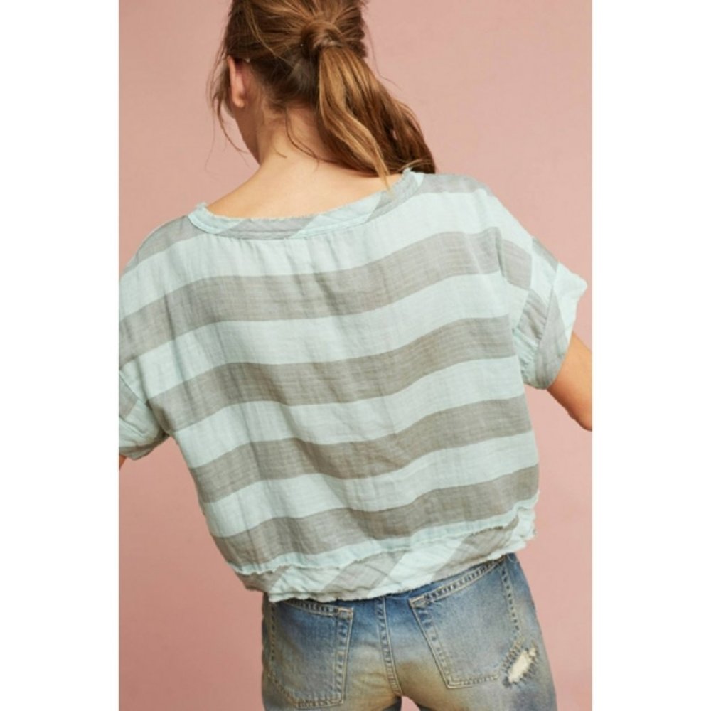 NWT Anthropologie Breezy Drawstring Cropped Tee - Picture 2 of 3
